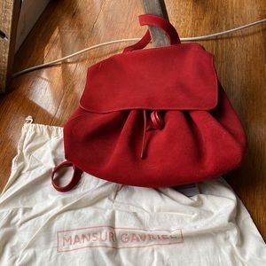 Mansur Gavriel Lady Bag Red Suede